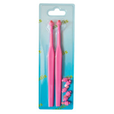 Набор монопучковых зубных щеток 2шт со сменными насадками 8шт, Розовый